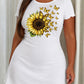 Sunflower Yellow Butterfly Watercolor Print Summer Sleep Dress (XS-5XL) OMFORT
