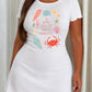 Colorful Crab Conch Starfish Pun Quote Beach Nightdress (XS-5XL) OMFORT