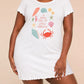 Colorful Crab Conch Starfish Pun Quote Beach Nightdress (XS-5XL) OMFORT