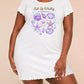 Purple Watercolor Seashell Starfish Bubbles Vitality Print Dress (XS-5XL) OMFORT