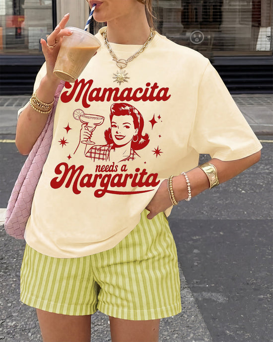 "Mamacita Needs a Margarita" T-Shirt & Shorts Set OMFORT