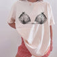 Seashell Bikini Line Art Graphic T-Shirt OMFORT