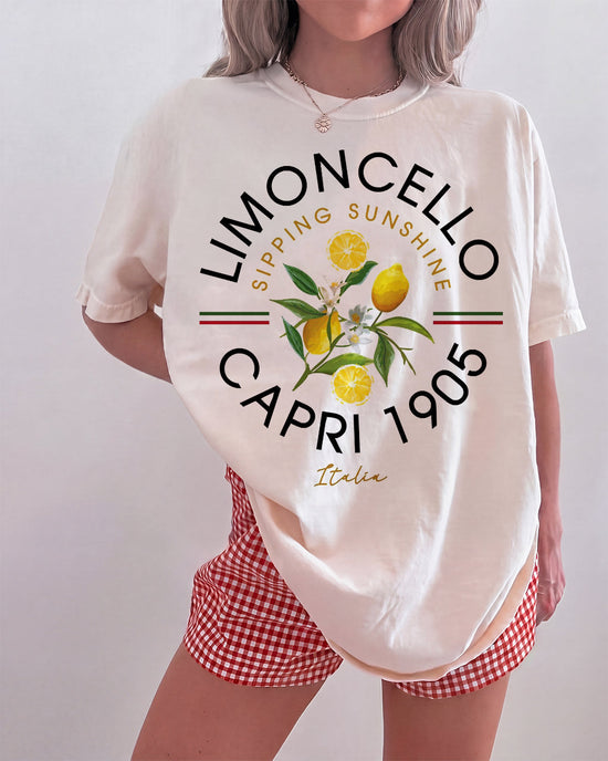 "Limoncello Capri 1905" Italian Lemon T-Shirt OMFORT