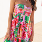 Calloway Multi Tropical Print Strapless Dress OMFORT