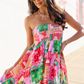 Calloway Multi Tropical Print Strapless Dress OMFORT