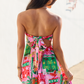 Calloway Multi Tropical Print Strapless Dress OMFORT