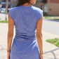 Jennie Blue Side Ruched Dress OMFORT