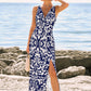 Pearlescent Waves Abstract Midi Dress OMFORT