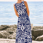 Pearlescent Waves Abstract Midi Dress OMFORT