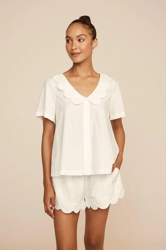 Penelope Sleep Set - Shorts - Cotton Modal - Off White OMFORT