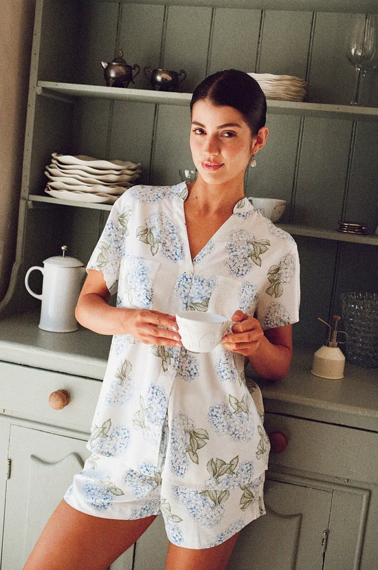 Maggie Pyjama Set - Hydrangea Blue OMFORT