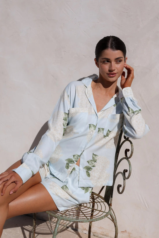 Abigail Sleep Set - Long Sleeve - ECOVERO - Heirloom Hydrangea OMFORT