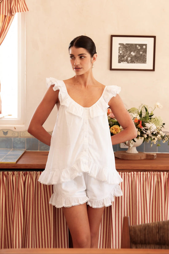 Romy Sleep Set - White Washed Cotton OMFORT