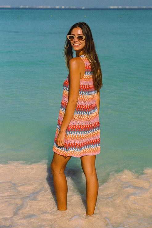 Poolside Mini Dress In Mandala OMFORT