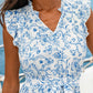 Porcelain Meadow Floral Mini Dress OMFORT