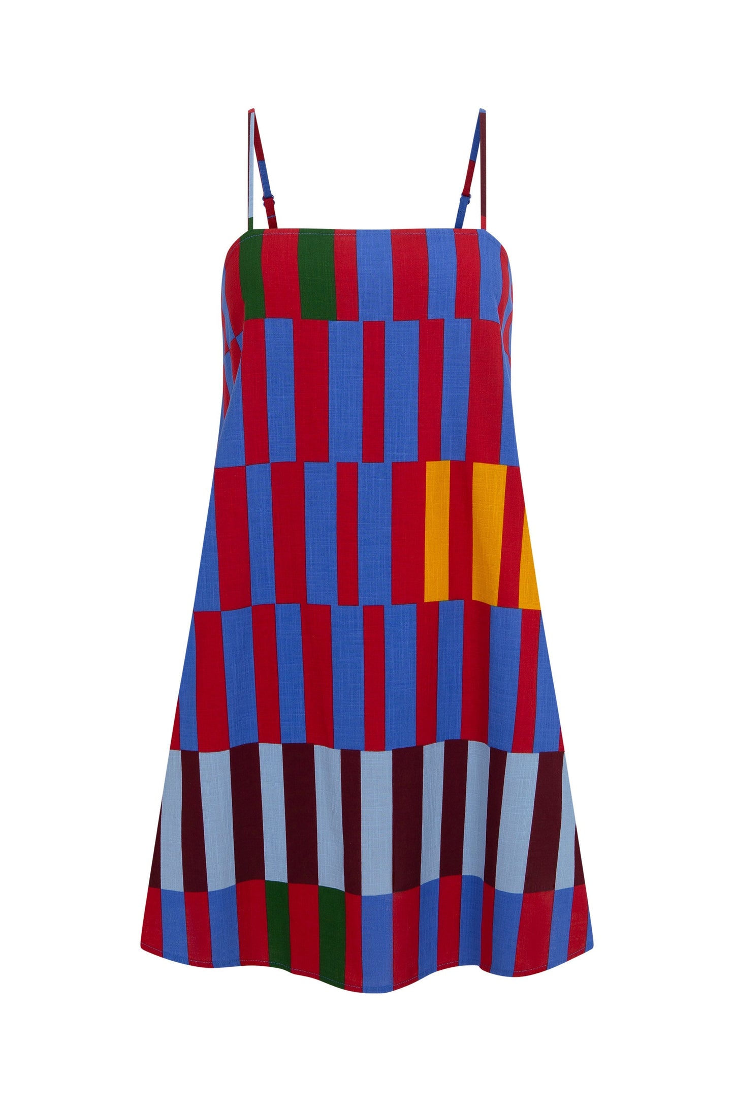 Ramie Mini Dress In Ataya OMFORT