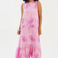 Ruffle Hem Maxi, Petal Pink OMFORT