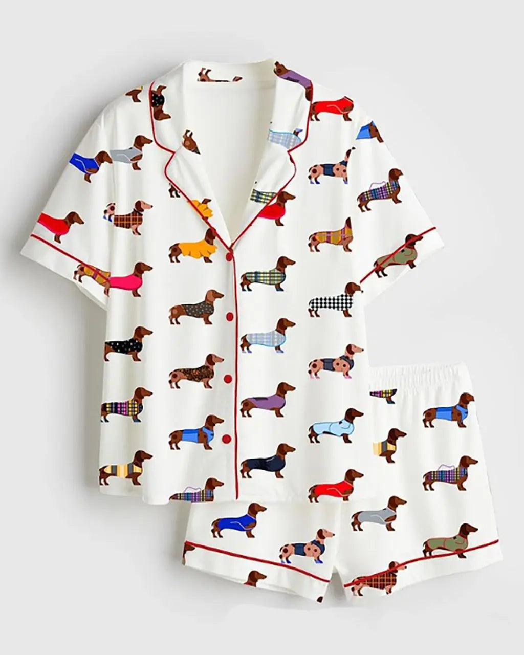Dachshund Cute Dog Pajama Set OMFORT