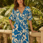 Iva Floral Pismo Button Down Flutter Maxi Dress OMFORT