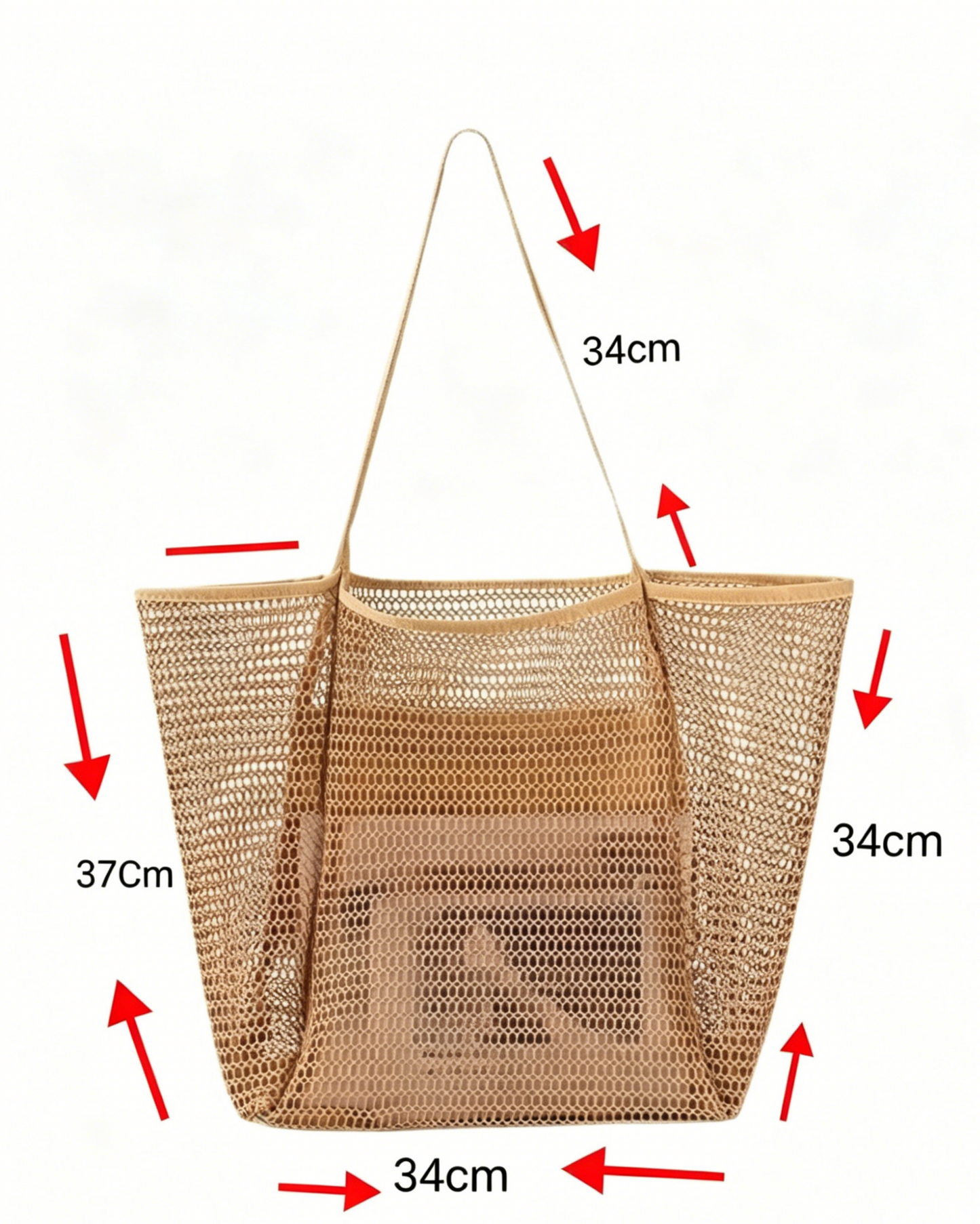 SOLACE  Boho Large Capacity Mesh Beach Tote Bag?