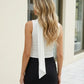 White Modal Cowl Neck Sleeveless Ruched Crop Top SOLACE