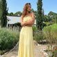Yellow Camisole Set Tube Crop Top Tiered Maxi Skirt SOLACE
