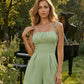 Elegant Green Ruched Bust Spaghetti Strap Jumpsuits SOLACE