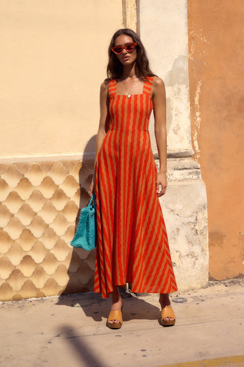 Scarlett Dress In Papaya OMFORT