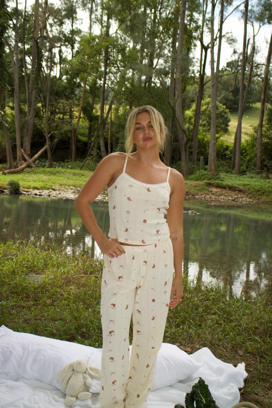 Bunny Singlet & Long Pants Set OMFORT