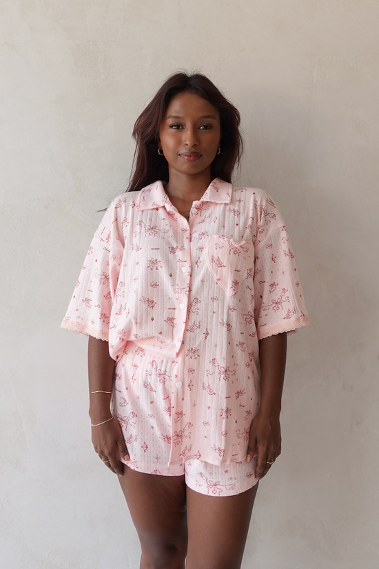 Cherub Button Up Shirt & Shorts OMFORT