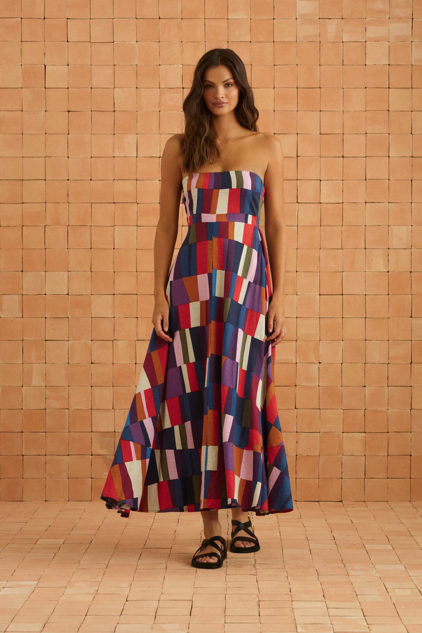 Solana Dress In Forget Me Not OMFORT