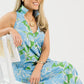 Solana Floral Maxi, Green/Blue OMFORT