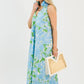 Solana Floral Maxi, Green/Blue OMFORT
