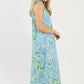 Solana Floral Maxi, Green/Blue OMFORT