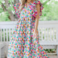 Stay Consistent Pink Abstract Midi Dress OMFORT