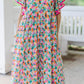 Stay Consistent Pink Abstract Midi Dress OMFORT