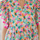 Stay Consistent Pink Abstract Midi Dress OMFORT