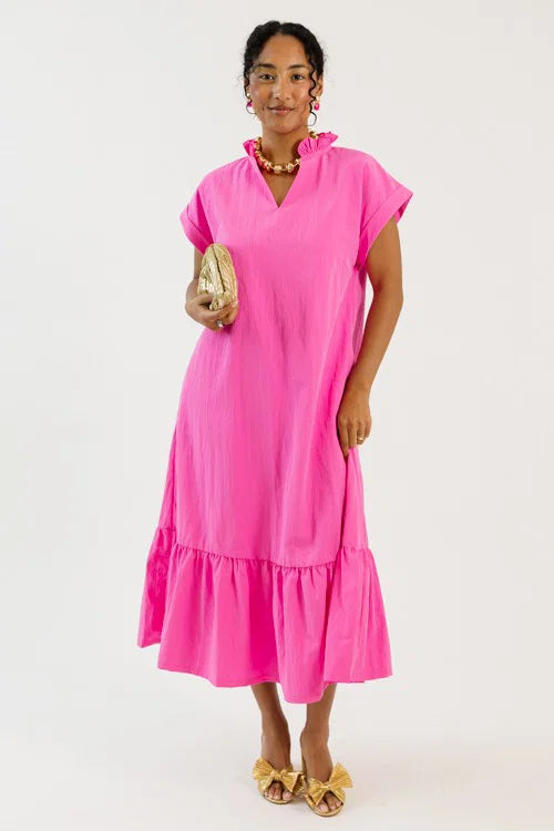 Subtle Shimmer Midi, Hot Pink OMFORT
