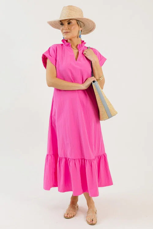 Subtle Shimmer Midi, Hot Pink OMFORT