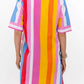 THML: Always Pulled Together Pink Striped Dress OMFORT