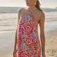 Nomi Floral Amory Halter Mini Dress OMFORT