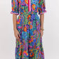 Where The Heart Is Navy Floral Midi Dress OMFORT