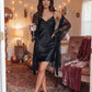 Elegant Satin Short Nightgown Robes Set - OMFORT