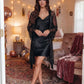 Elegant Satin Short Nightgown Robes Set - OMFORT