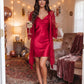 Elegant Satin Short Nightgown Robes Set - OMFORT