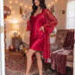 Elegant Satin Short Nightgown Robes Set - OMFORT