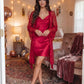 Elegant Satin Short Nightgown Robes Set - OMFORT