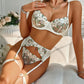 Floral Embroidered 4 Pcs Lingerie Set - OMFORT