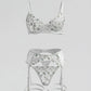 Floral Embroidered 4 Pcs Lingerie Set - OMFORT