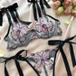 Butterfly Mesh 2 Pcs Lingerie Set - OMFORT